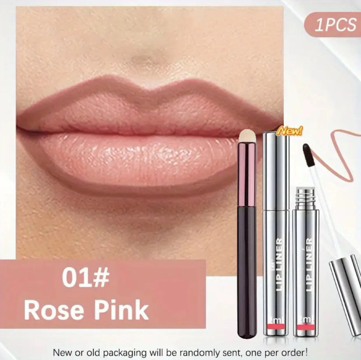 4-Color Lip Gloss - Easy-To-Peel Lip Liner, Comes with a Lip Brush, Long-Lasting and Waterproof, Glossy and Full, Highly Pigment