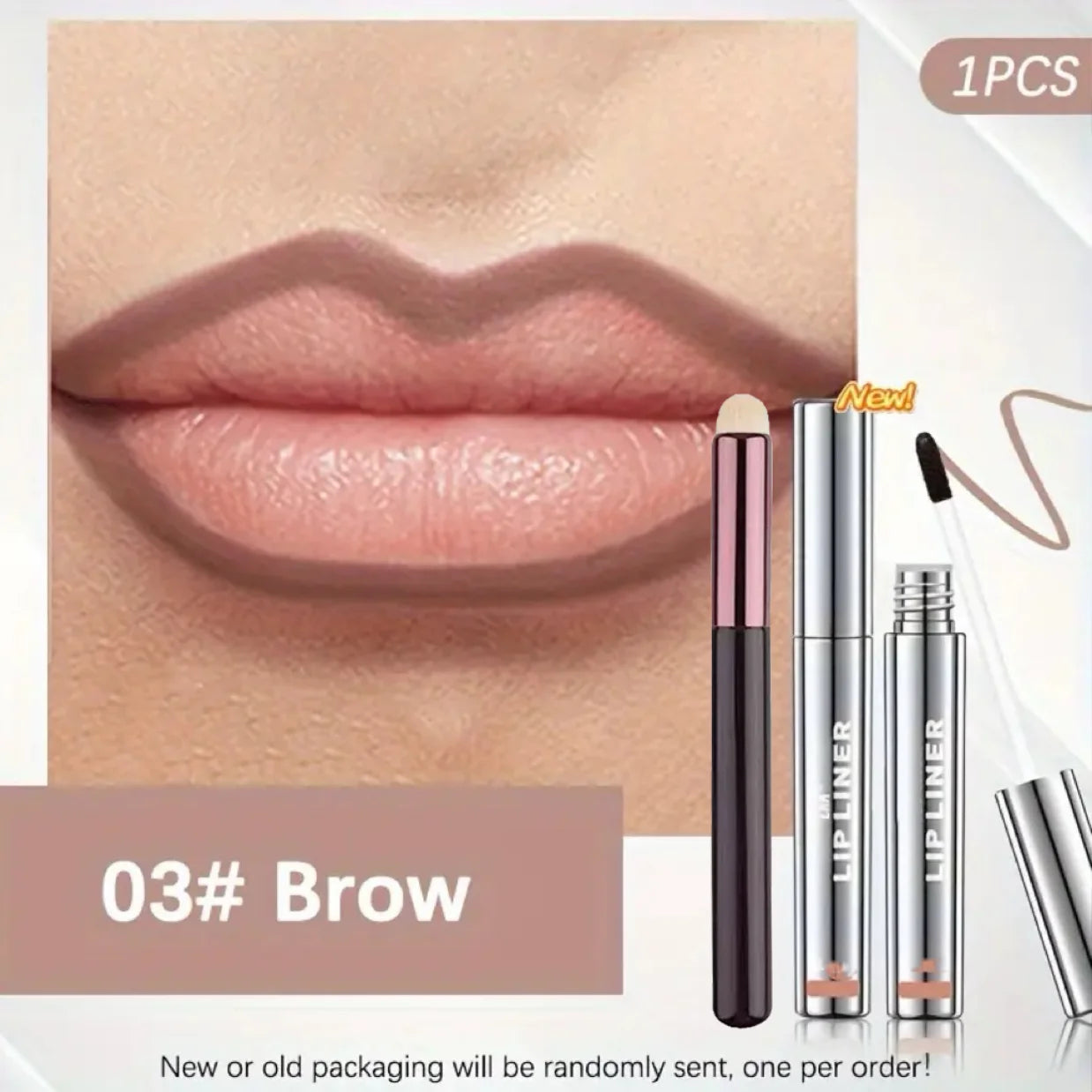 4-Color Lip Gloss - Easy-To-Peel Lip Liner, Comes with a Lip Brush, Long-Lasting and Waterproof, Glossy and Full, Highly Pigment